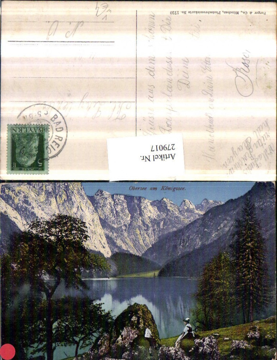 279017,Obersee See am Königssee b. Schönau Bergkulisse pub Purger & Co 1730