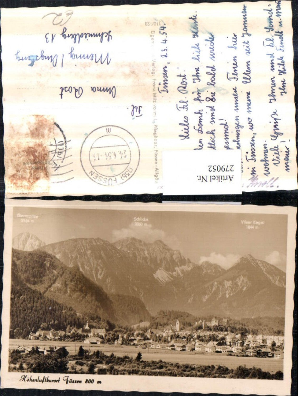 279052,Füssen Totale Bergkulisse