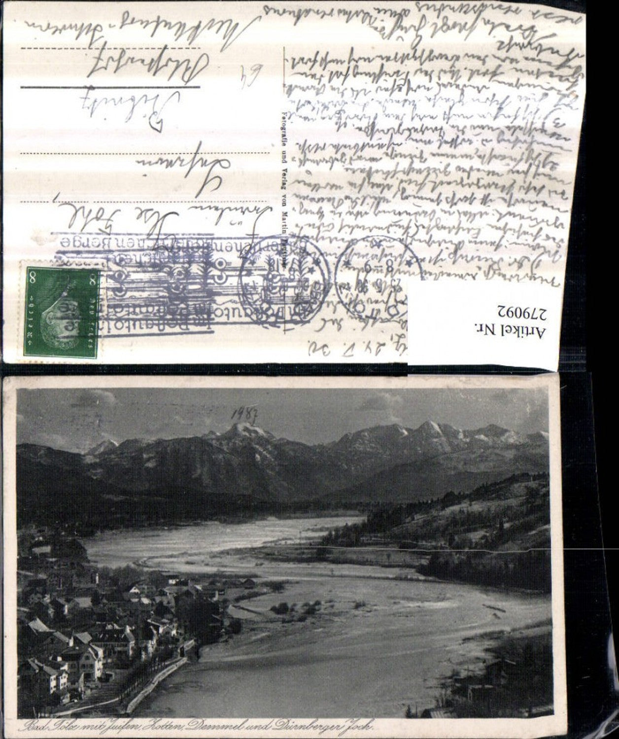 279092,Bad Tölz Teilansicht Bergkulisse