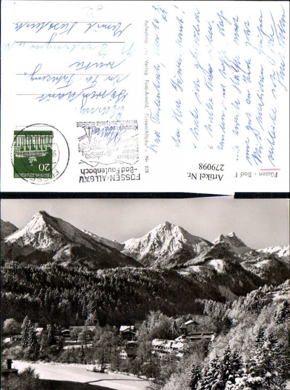 279098,Füssen Bad Faulenbach Bergkulisse Winterbild