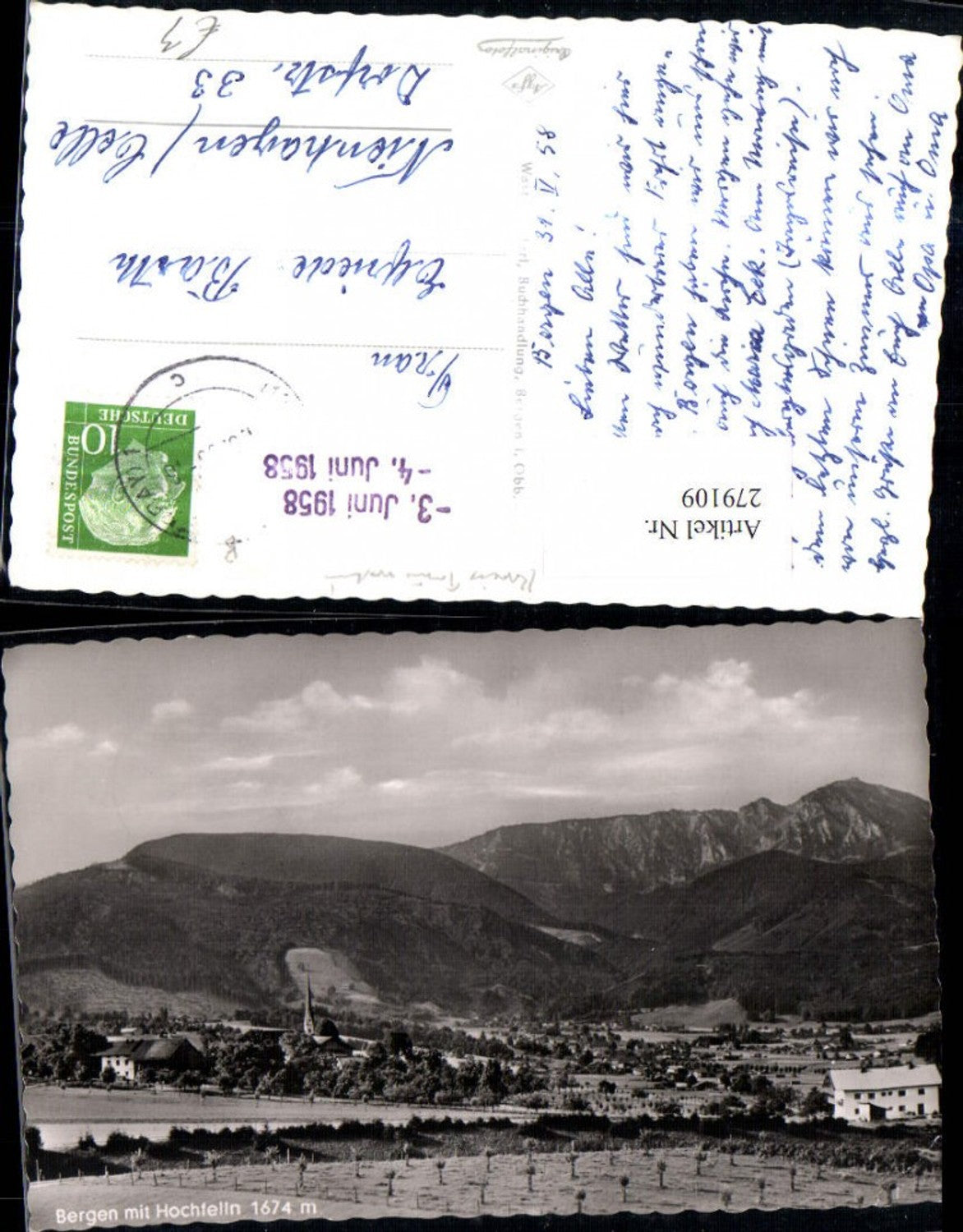 279109,Bergen Totale m. Hochfelln Bergkulisse