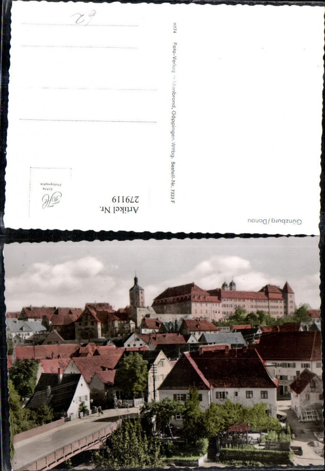 279119,Günzburg an d. Donau Teilansicht Brücke Schloss