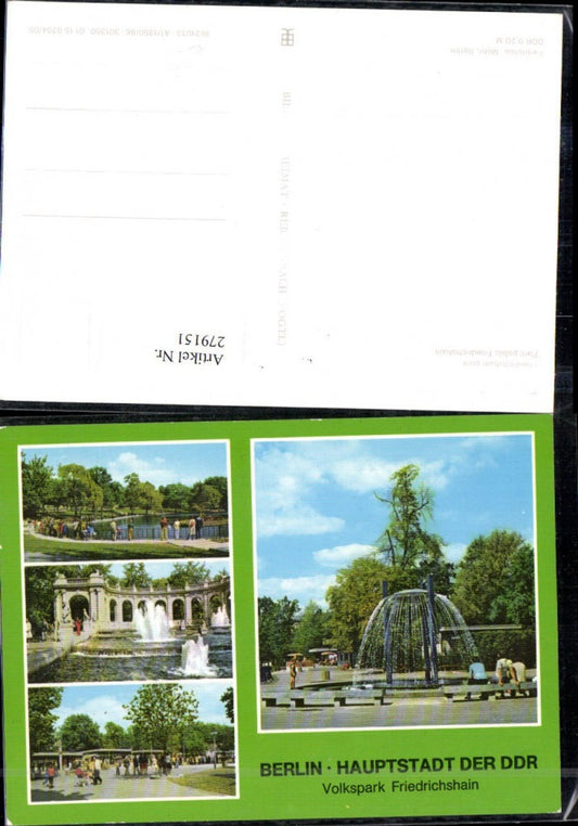 279151,Berlin Volkspark Friedrichshain Wasserkünste Springbrunnen Mehrbildkarte