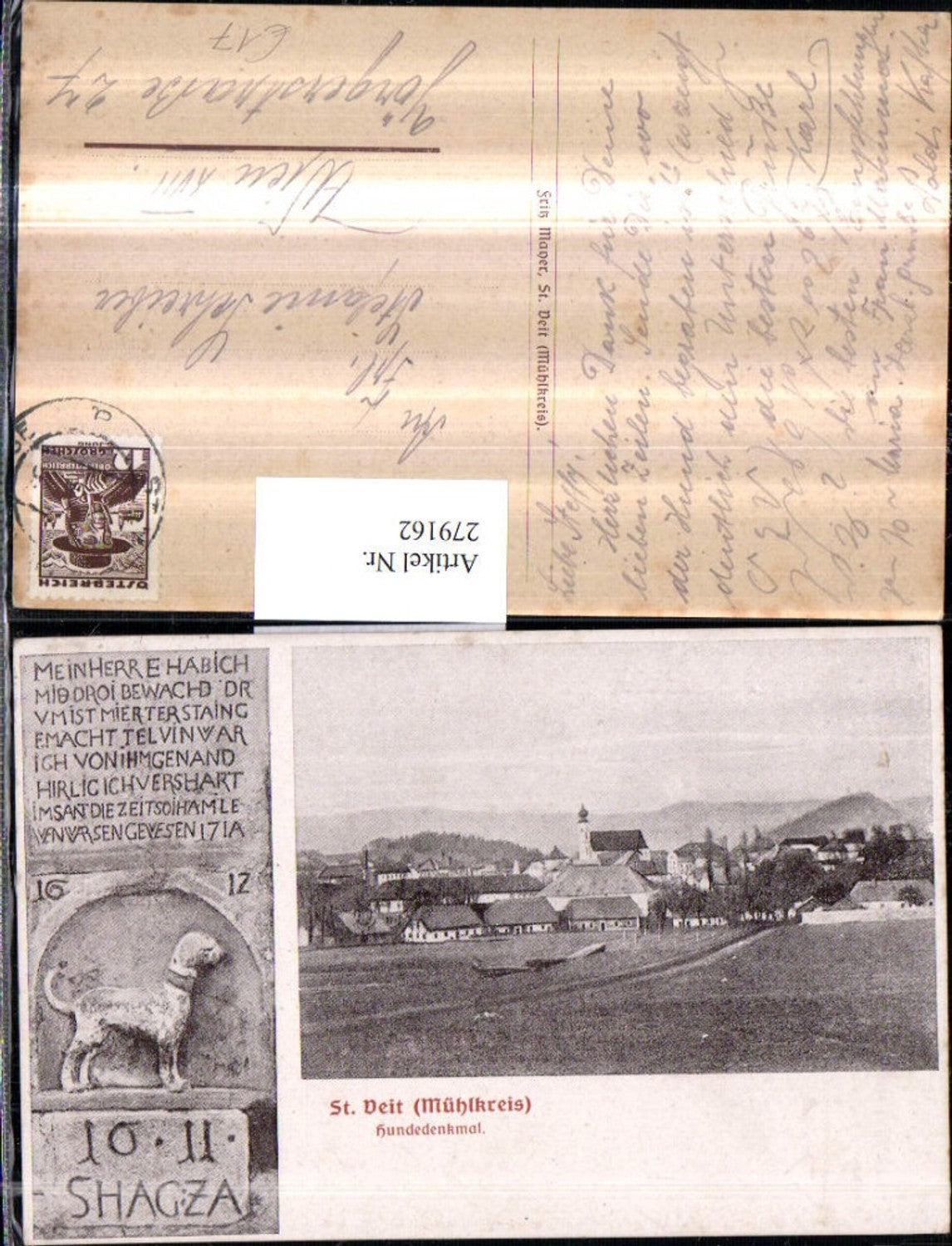279162, St. Veit im Mühlkreis Total dog memorial multi-view postcard