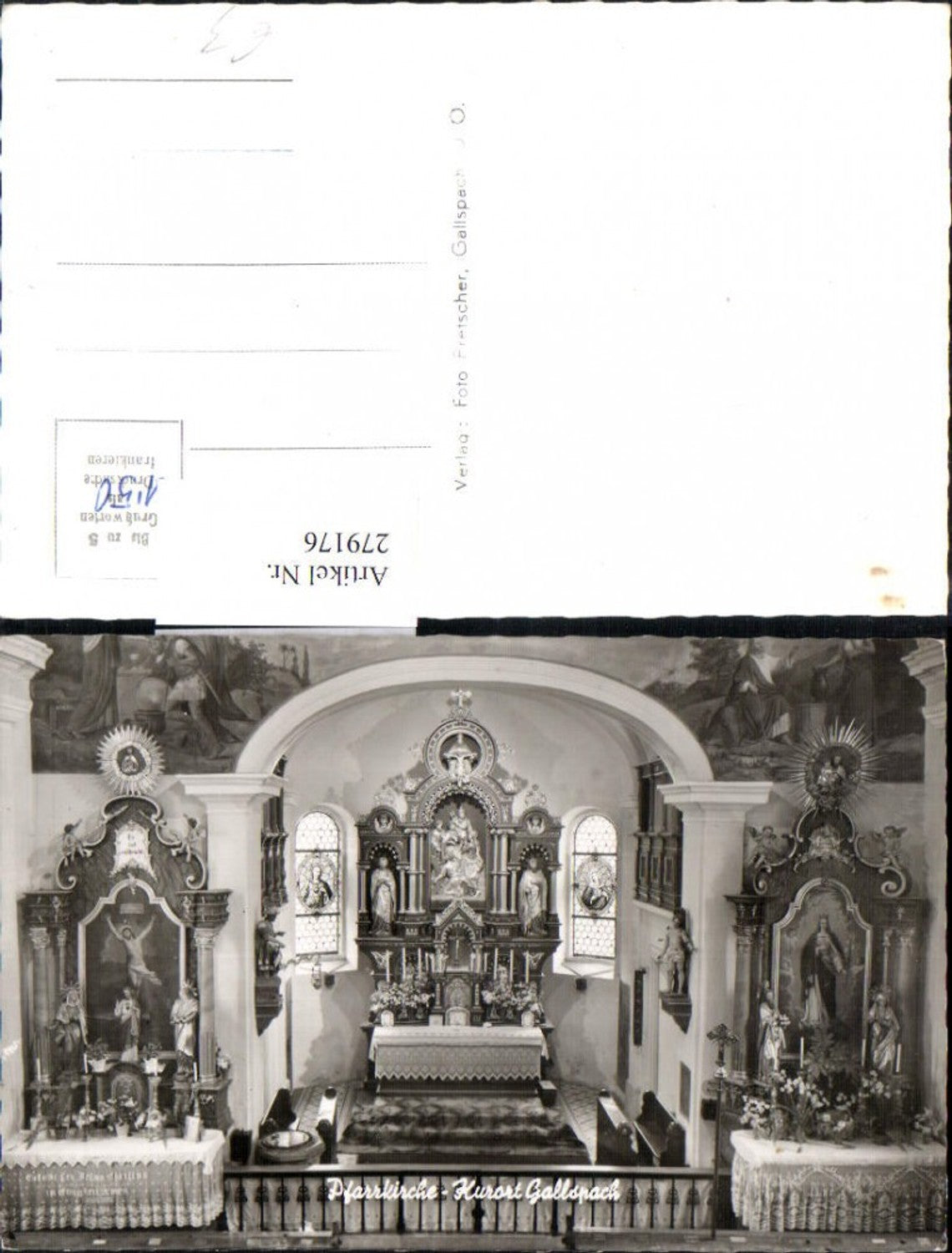 279176,Gallspach Pfarrkirche Kirche Innenansicht