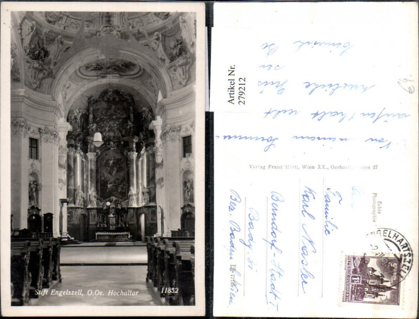 279212,Stift Engelszell Kirche Innenansicht Hochaltar