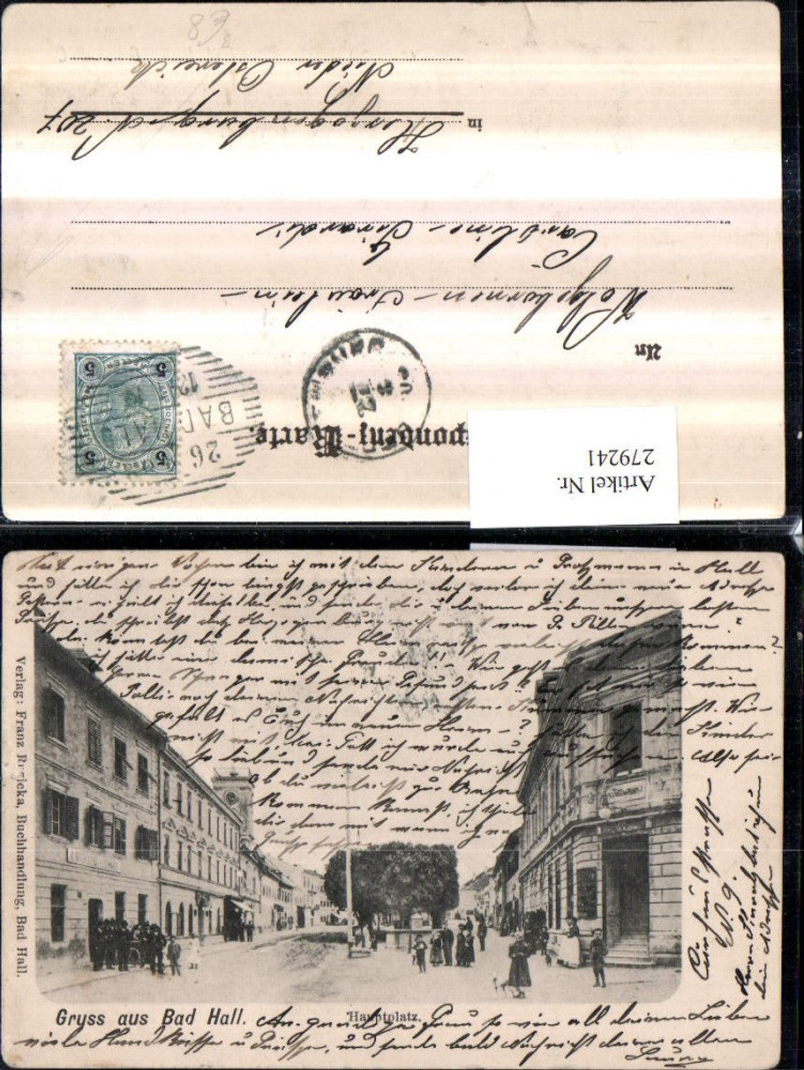 279241,Gruß aus Bad Hall Hauptplatz Straßenansicht