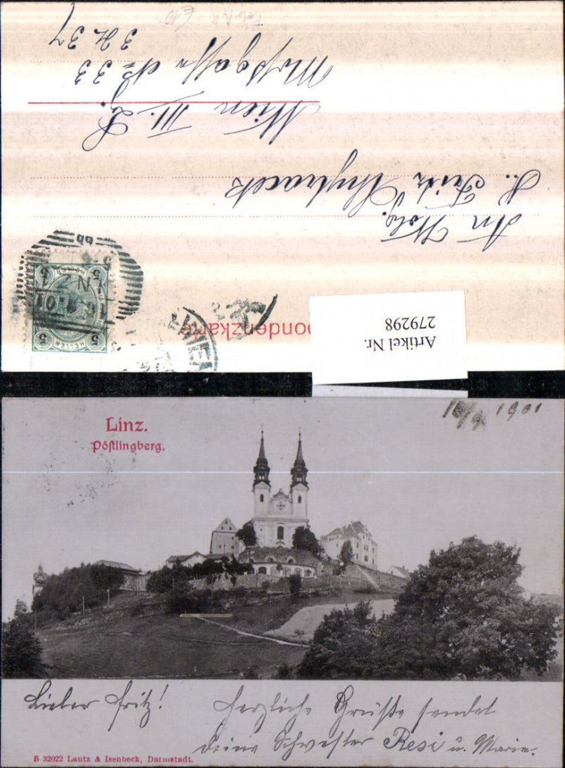 279298,Foto AK Linz an d. Donau Pöstlingberg Kirche