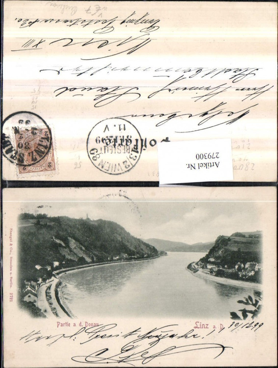 279300,Linz an d. Donau Partie an d. Donau pub Stengel & Co 3721