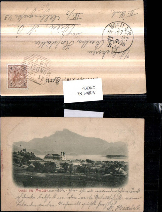 279309,Gruß aus Mondsee Totale Bergkulisse pub Stengel & Co 2641