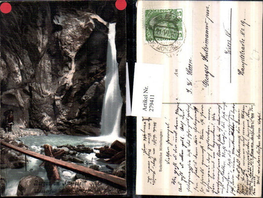 279411,Burgau am Attersee Wasserfall in d. Burggrabenklamm pub F. E. Brandt 305