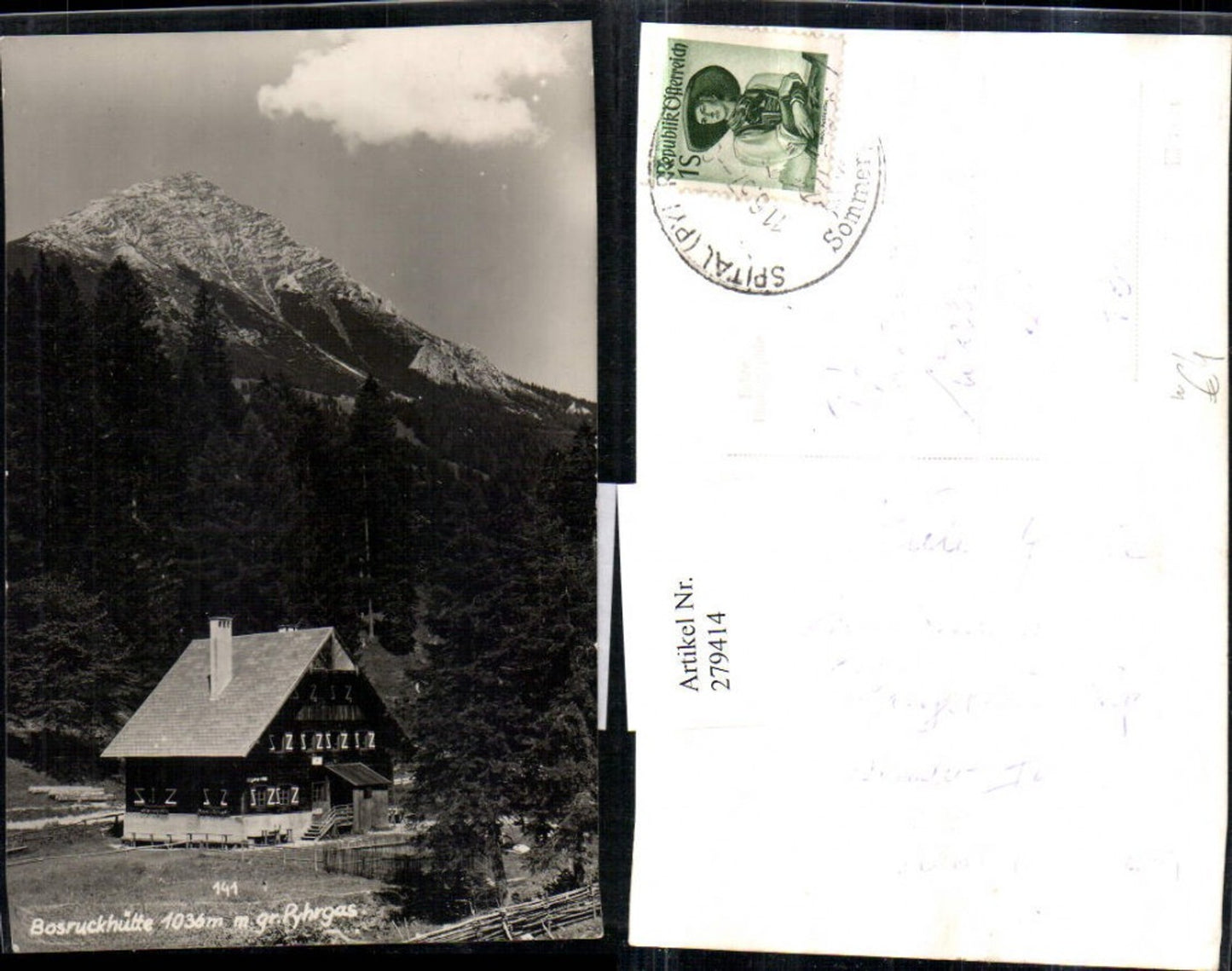 279414,Bosruckhütte m. Großen Pyhrgas Bergkulisse b. Spital am Pyhrn