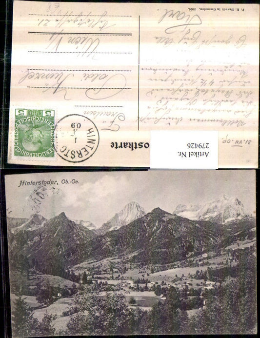 279426,Hinterstoder Totale Bergkulisse pub F. E. Brandt 2099