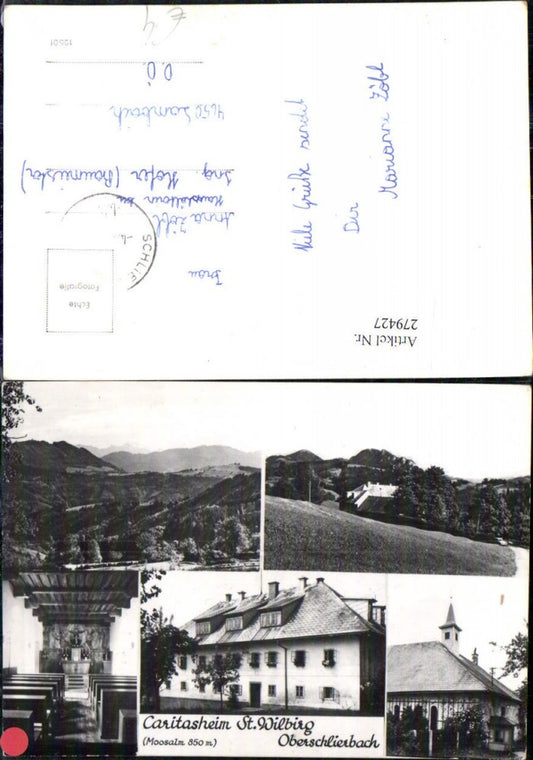 279427,Oberschlierbach Caritasheim St. Wilbirg Kapelle Mehrbildkarte