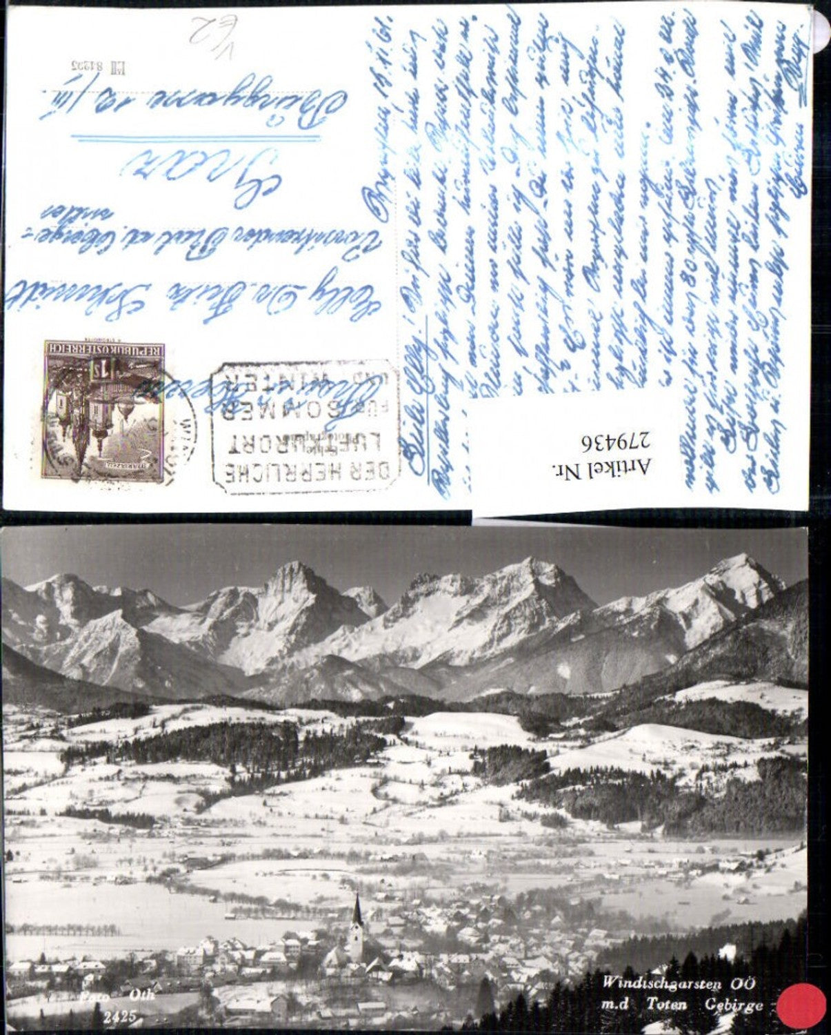 279436,Windischgarsten Totale m. d. Toten Gebirge Bergkulisse Winterbild pub Foto Oth 2425