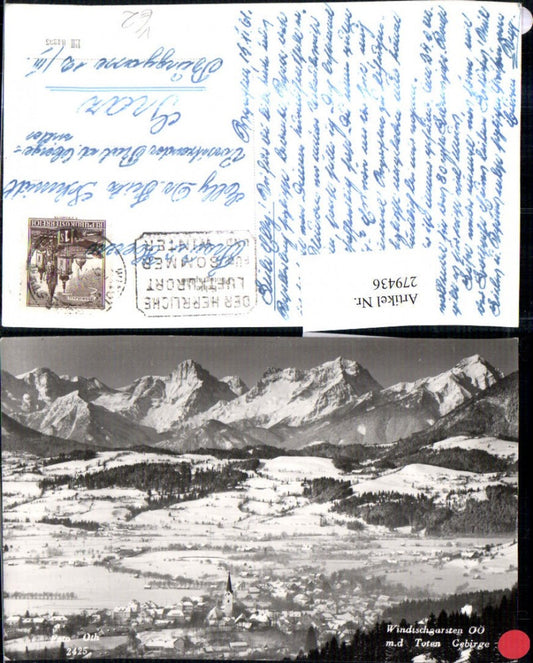 279436,Windischgarsten Totale m. d. Toten Gebirge Bergkulisse Winterbild pub Foto Oth 2425