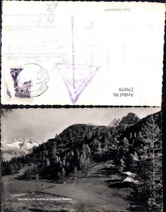 279479,Zwieselalpe m. Dachstein b. Gosau Bergkulisse