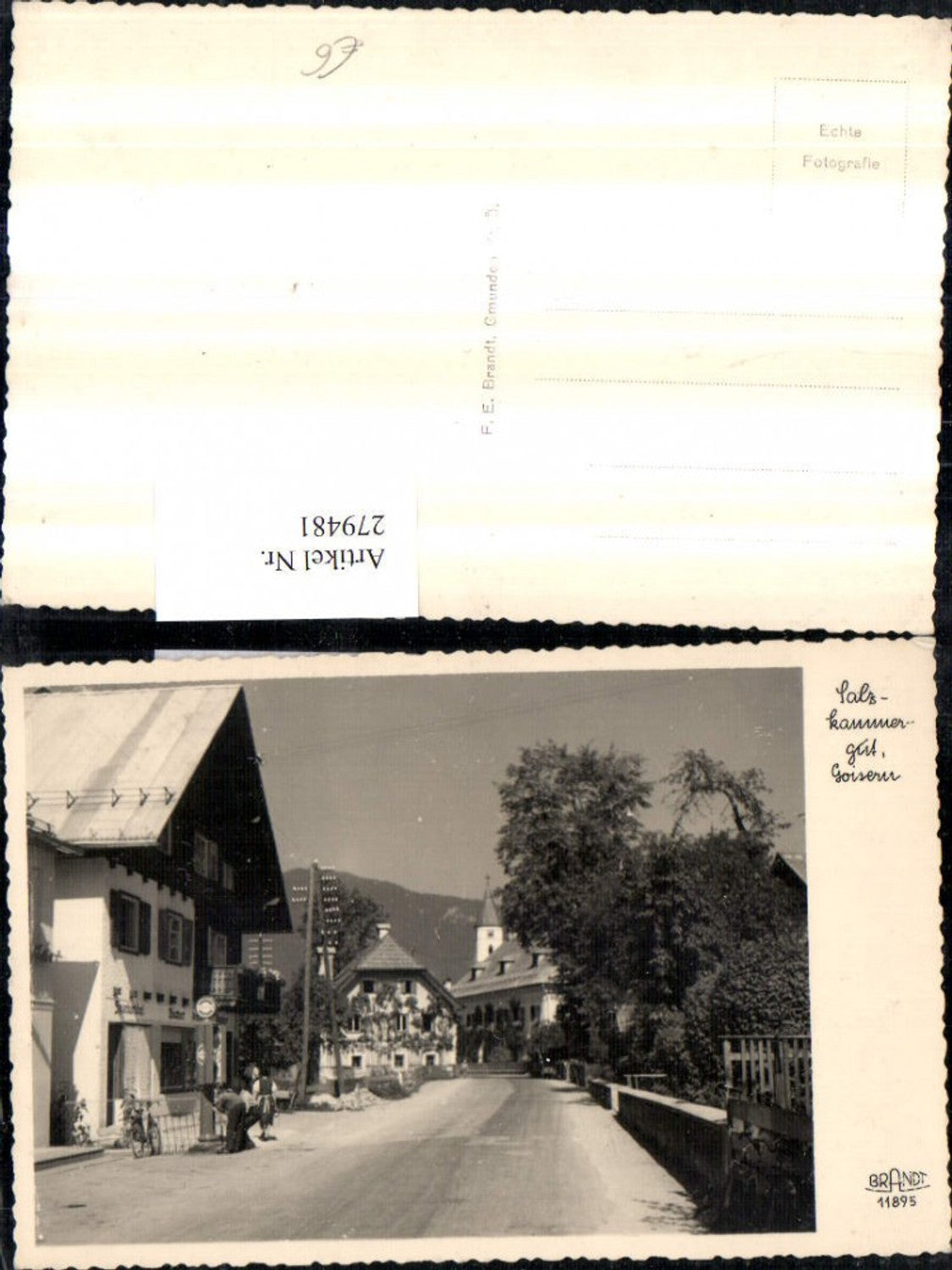 279481,Goisern Straßenansicht Geschäft Sportartikel Bücher pub F. E. Brandt 11895