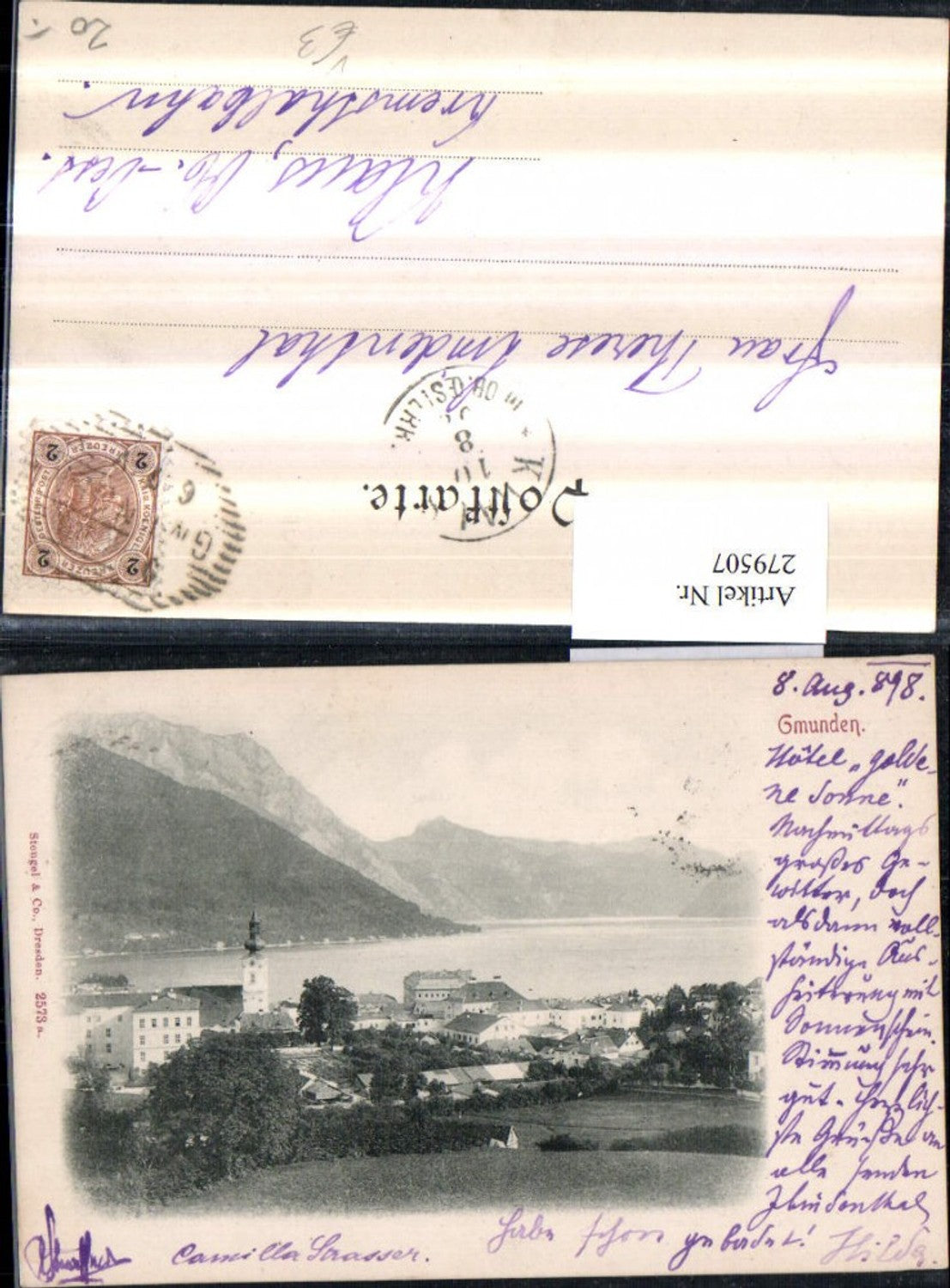 279507,Gmunden Totale Bergkulisse pub Stengel & Co 2573