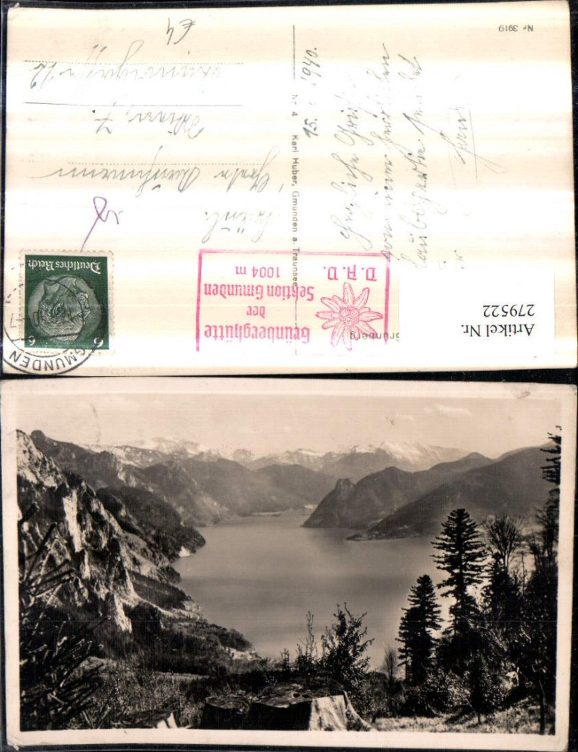 279522,Gmunden Der Traunsee See vom Grünberg Bergkulisse