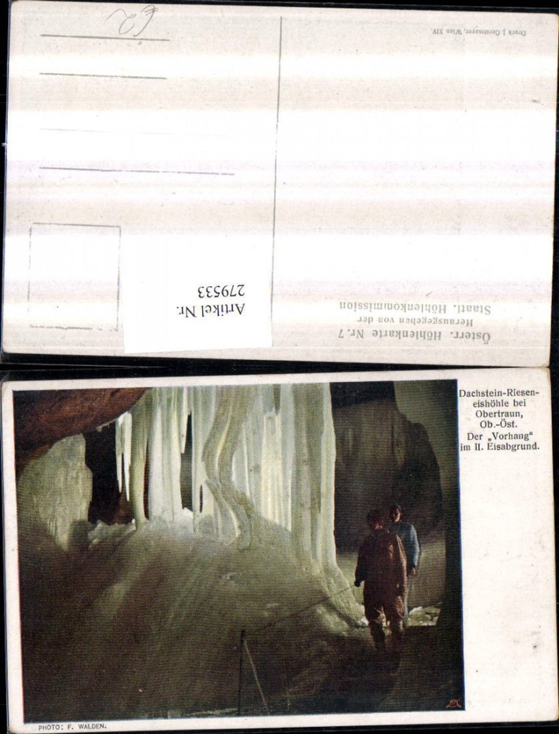 279533,Dachstein Rieseneishöhle b. Obertraun Der Vorhang im Eisabgrund