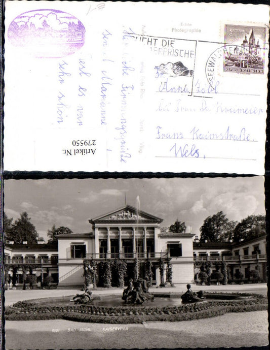 279550,Bad Ischl Kaiservilla Springbrunnen