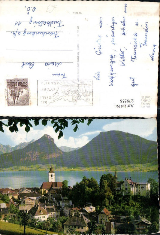 279558,St. Wolfgang Totale m. Sparber u. Bleckwand Bergkulisse