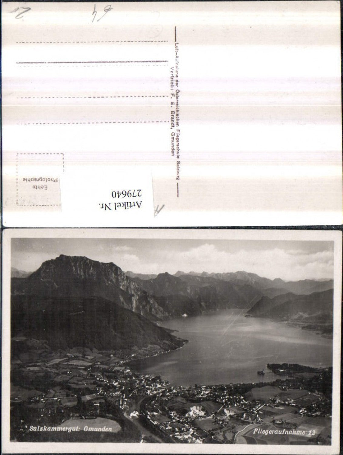 279640,Gmunden Totale Bergkulisse Fliegeraufnahme 12