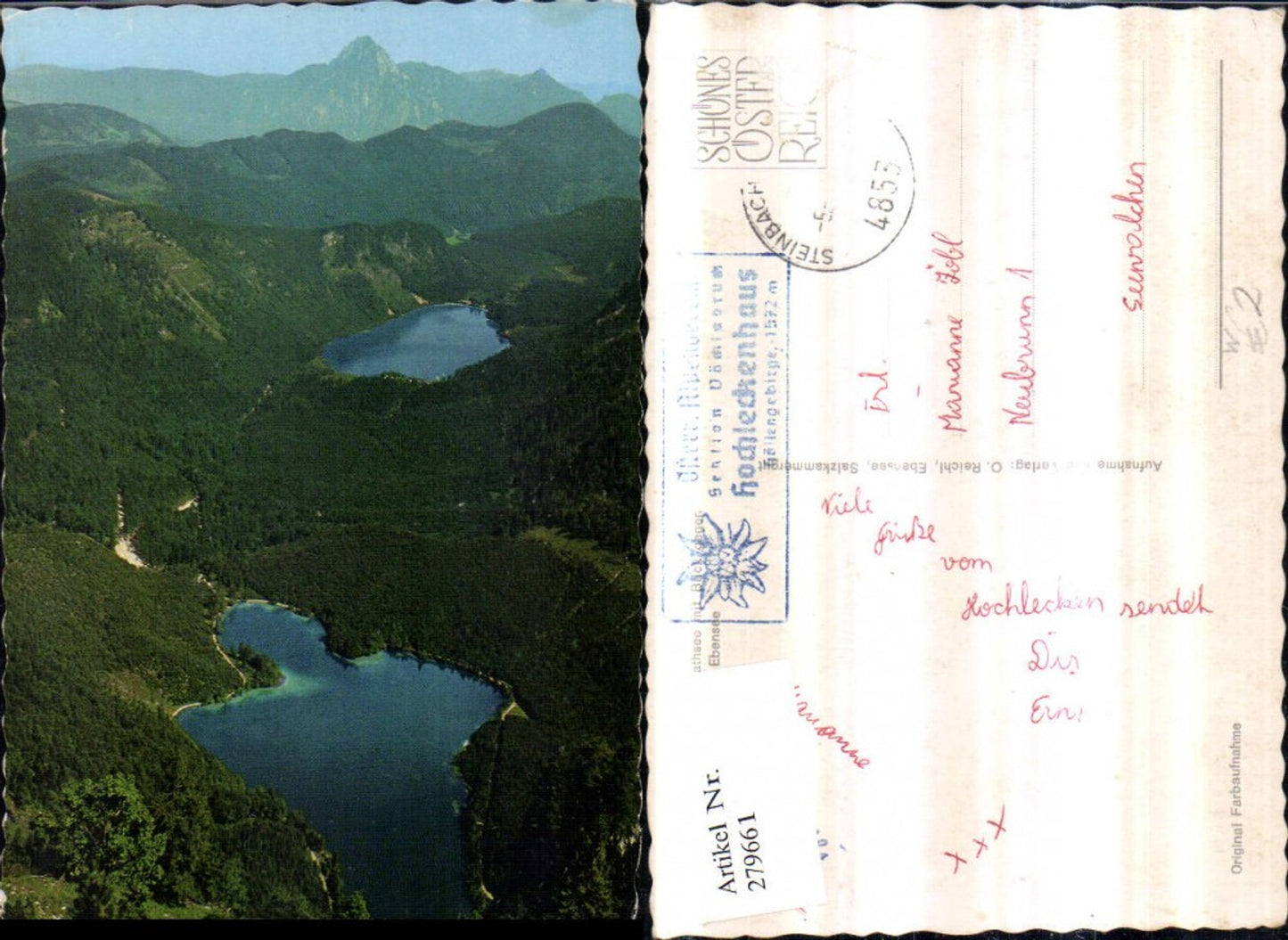 279661,Hinterer und Vorderer Langbathsee m. Blick geg. Traunstein u. Traunsee b. Ebensee