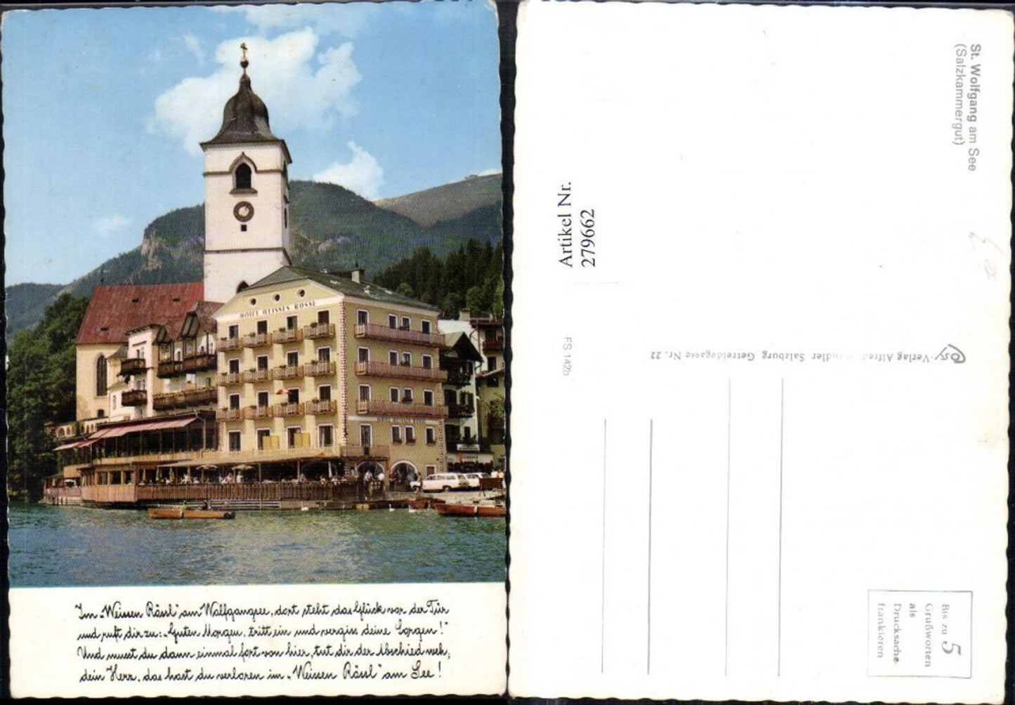 279662,St. Wolfgang am See Kirche Hotel Weißes Rössl Text pub Cosy