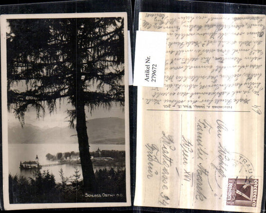 279672,Gmunden Land- und Seeschloss Schloss Orth Bergkulisse