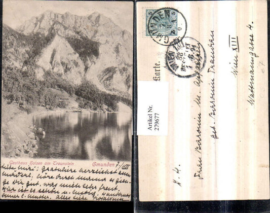 279677,Gmunden Gasthaus Hoisen am Traunstein Bergkulise