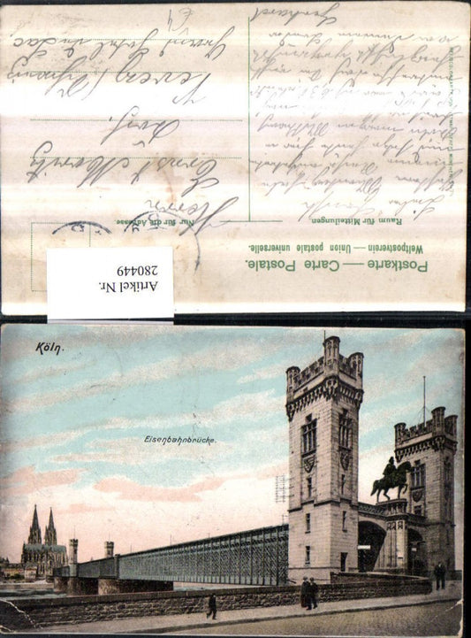 280449,Köln am Rhein Eisenbahnbrücke Brücke Dom Kirche pub Ottmar Zieher 5474
