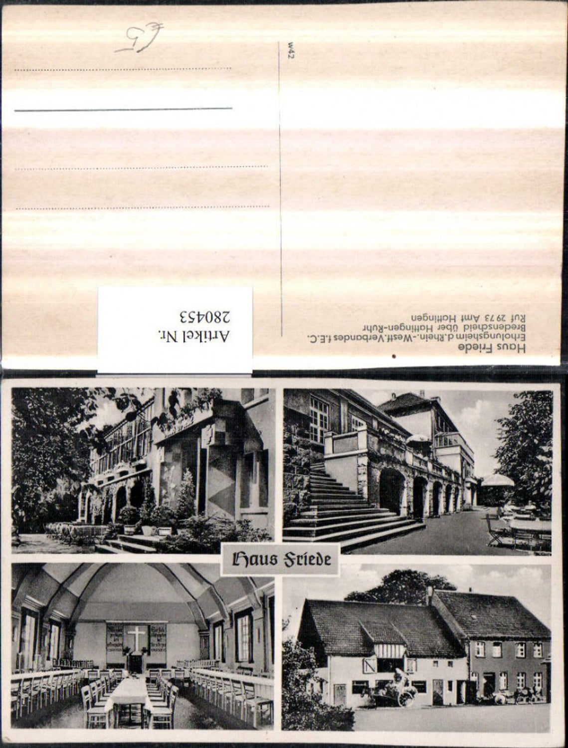 280453,Bredenscheid über Hattingen-Ruhr Haus Friede Mehrbildkarte