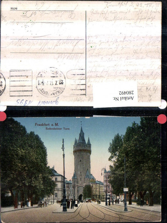 280492,Frankfurt am Main Eschenheimer Turm Straßenansicht
