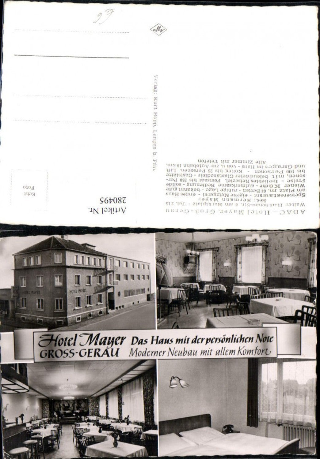 280495,Groß-Gerau ADAC Hotel Mayer Mehrbildkarte