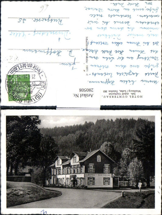 280508,Weilburg an d. Lahn Hotel Guntersau von Adolf Gutberlet