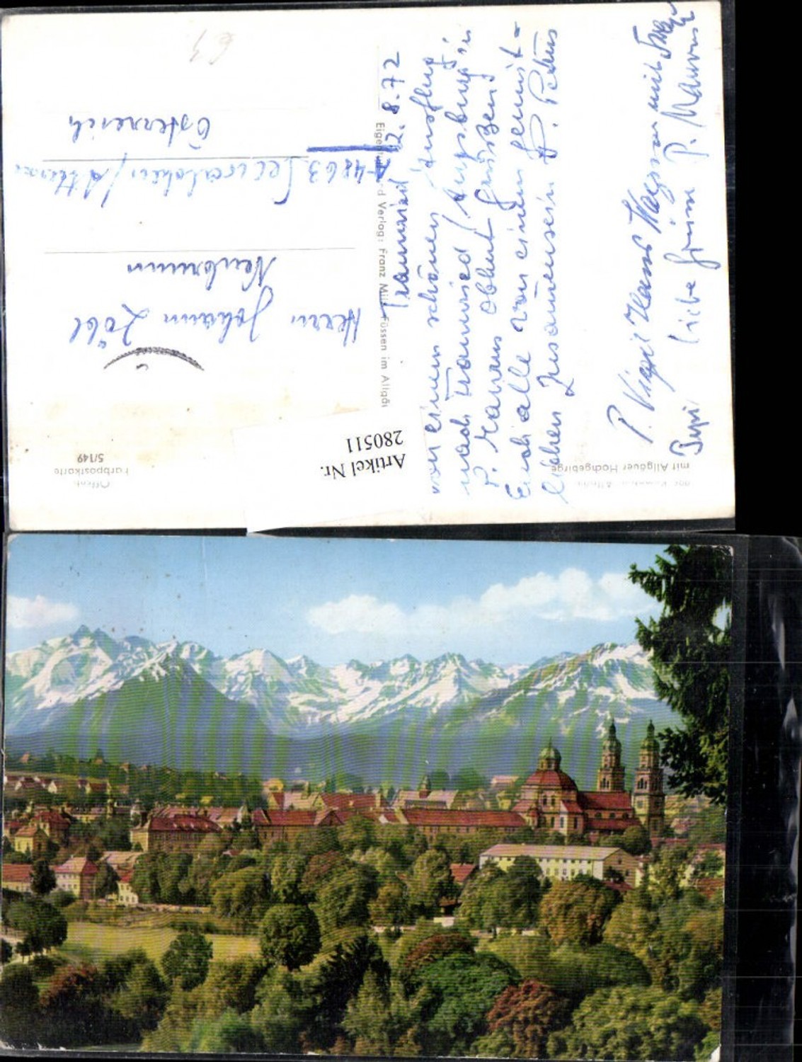 280511,Kempten im Allgäu Totale Kirche Bergkulisse