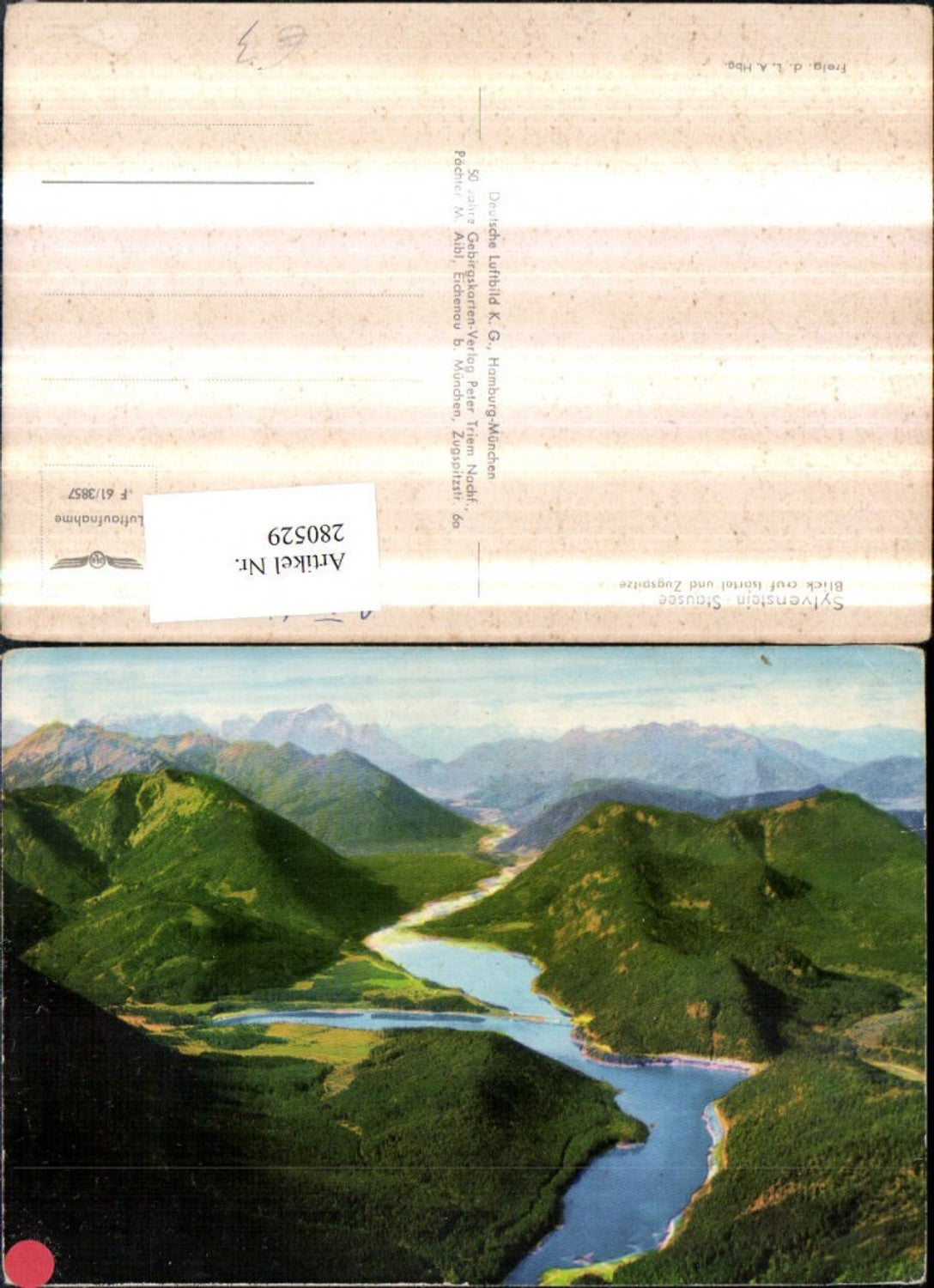 280529,Sylvenstein Stausee Blick auf Isartal u. Zugspitze Bergkulisse