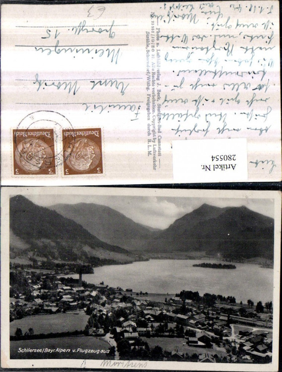 280554,Schliersee Totale Bergkulisse Fliegeraufnahme