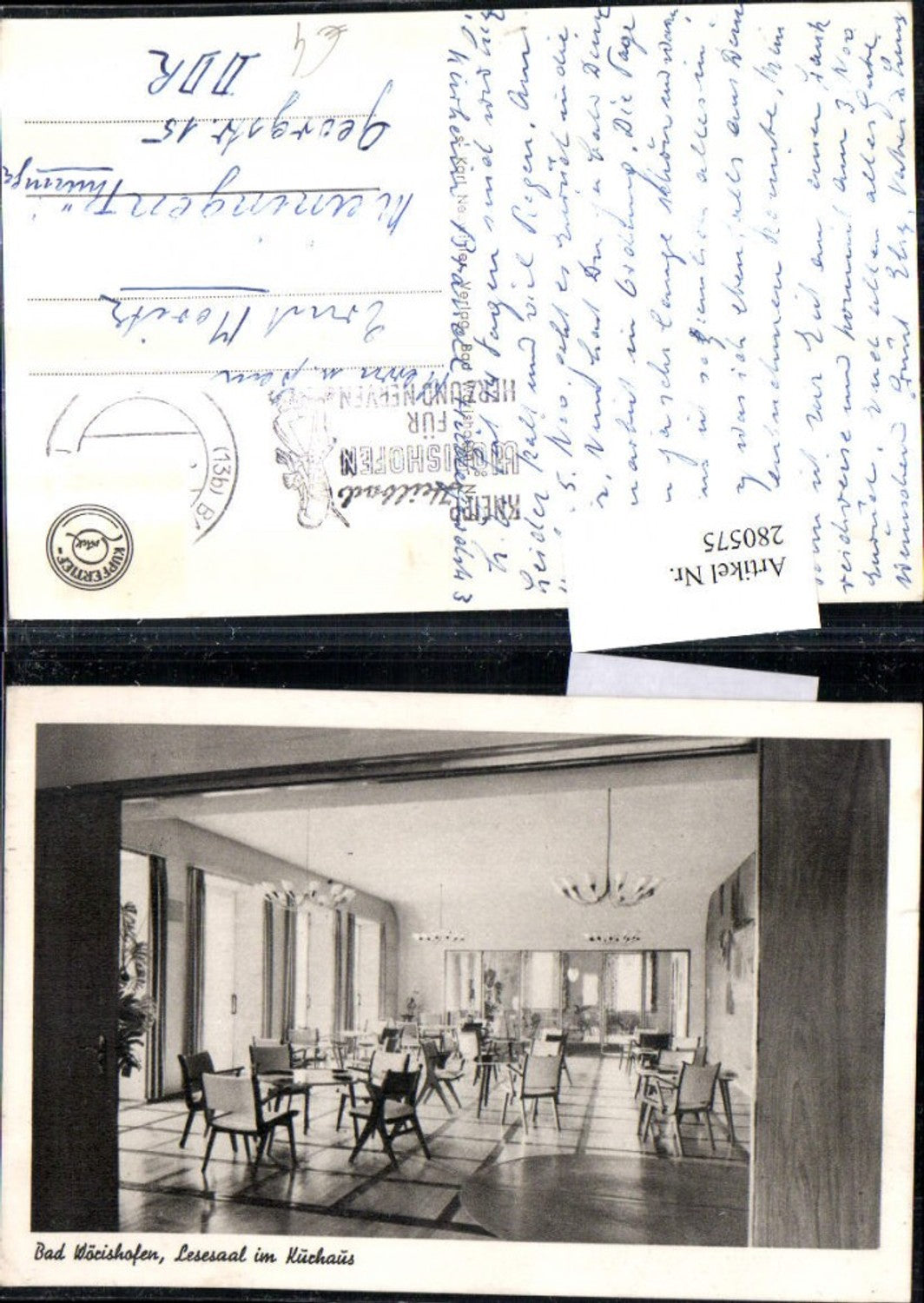 280575,Bad Wörishofen Lesesaal im Kurhaus Innenansicht