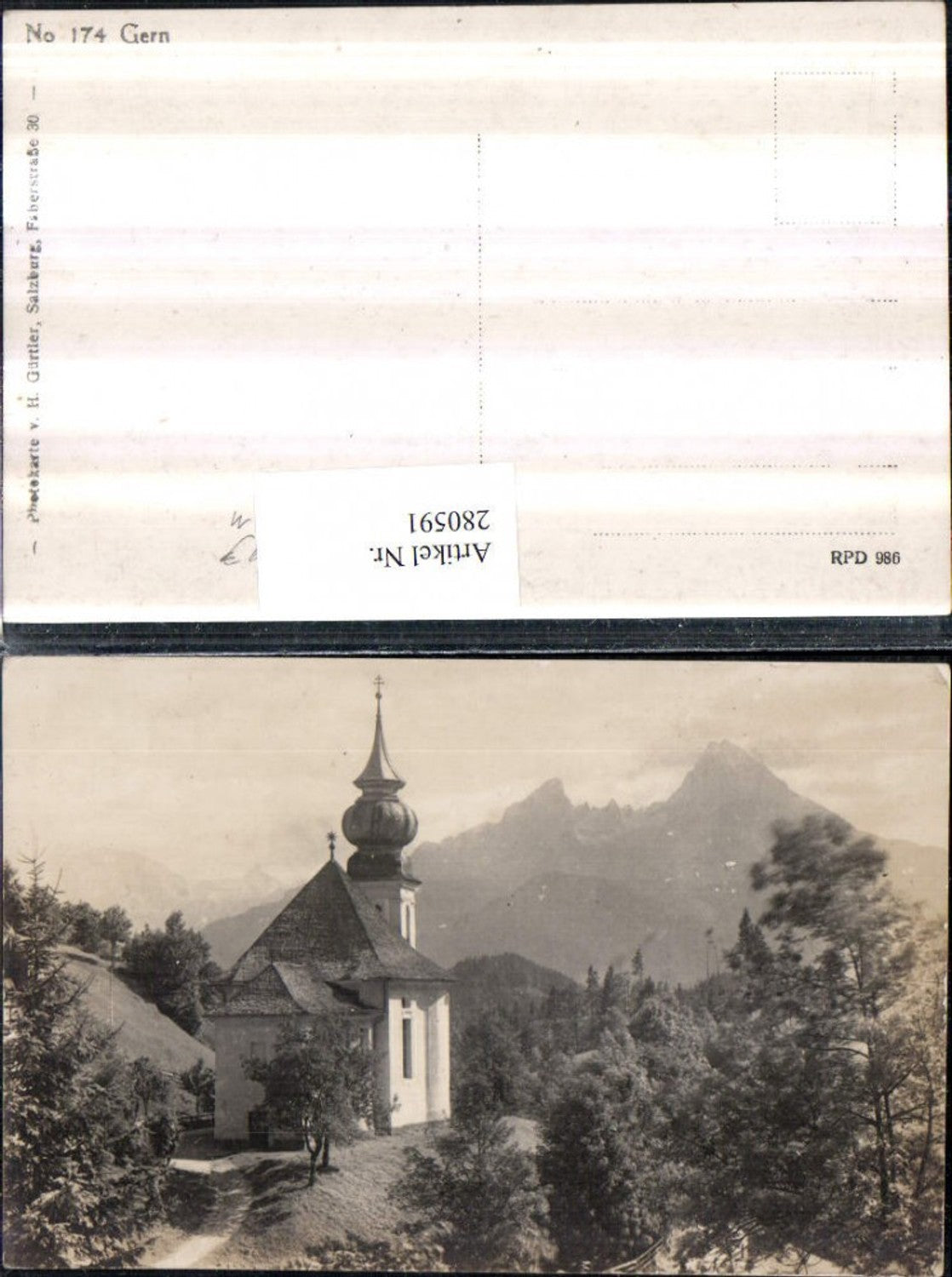 280591,Maria Gern Kirche b. Berchtesgaden Bergkulisse