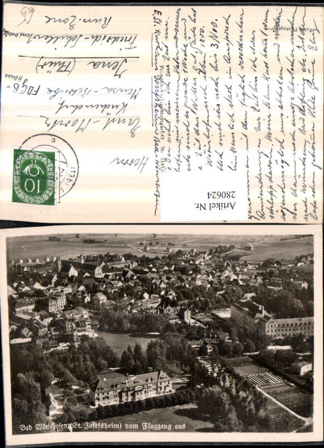 280624,Bad Wörishofen Totale m. St. Josefsheim Fliegeraufnahme