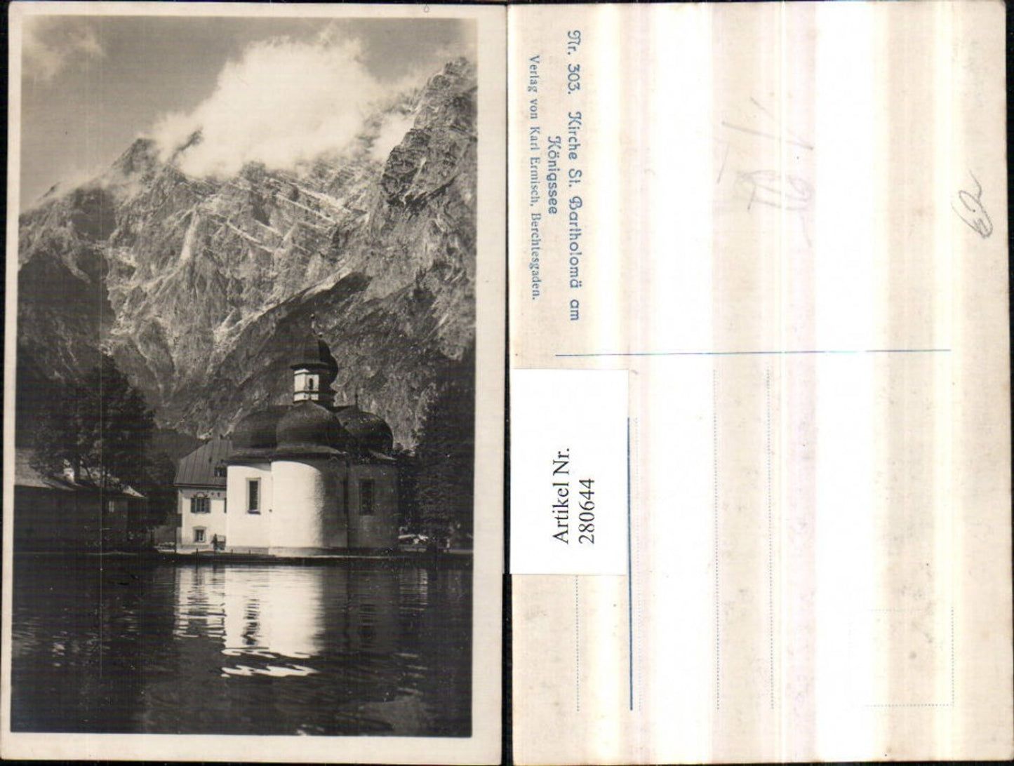280644,Kirche St. Bartholomä am Königssee Bergkulisse