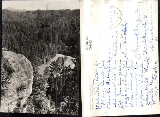 280673,Hinterhermsdorf in d. Sächsischen Schweiz Blick vom Taubenstein
