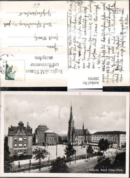 280701,Chemnitz Hauptplatz Platz Kirche