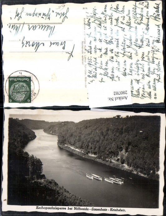 280702,Zschopautalsperre Talsperre b. Mittweida Lauenhain Kriebstein