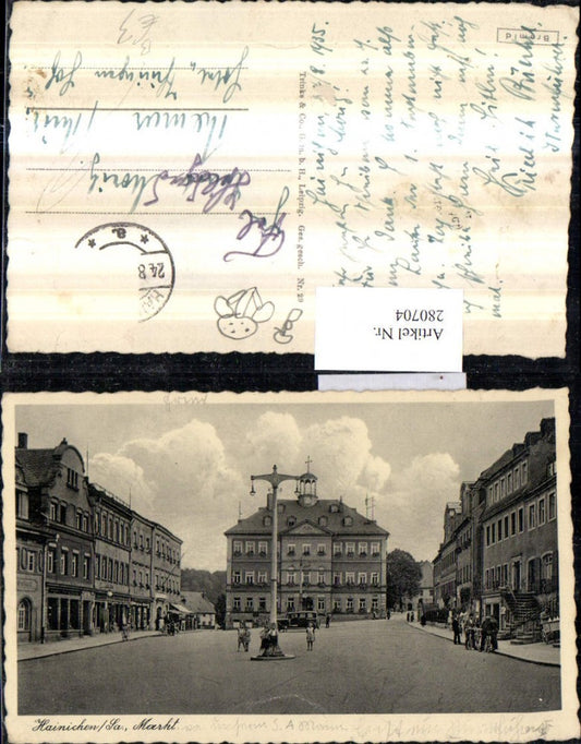 280704,Hainichen Markt Straßenansicht