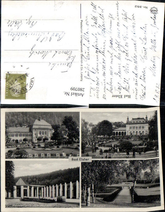 280709,Bad Elster Kurhaus Konzert Albert-Bad Wandelhalle Stadion Mehrbildkarte