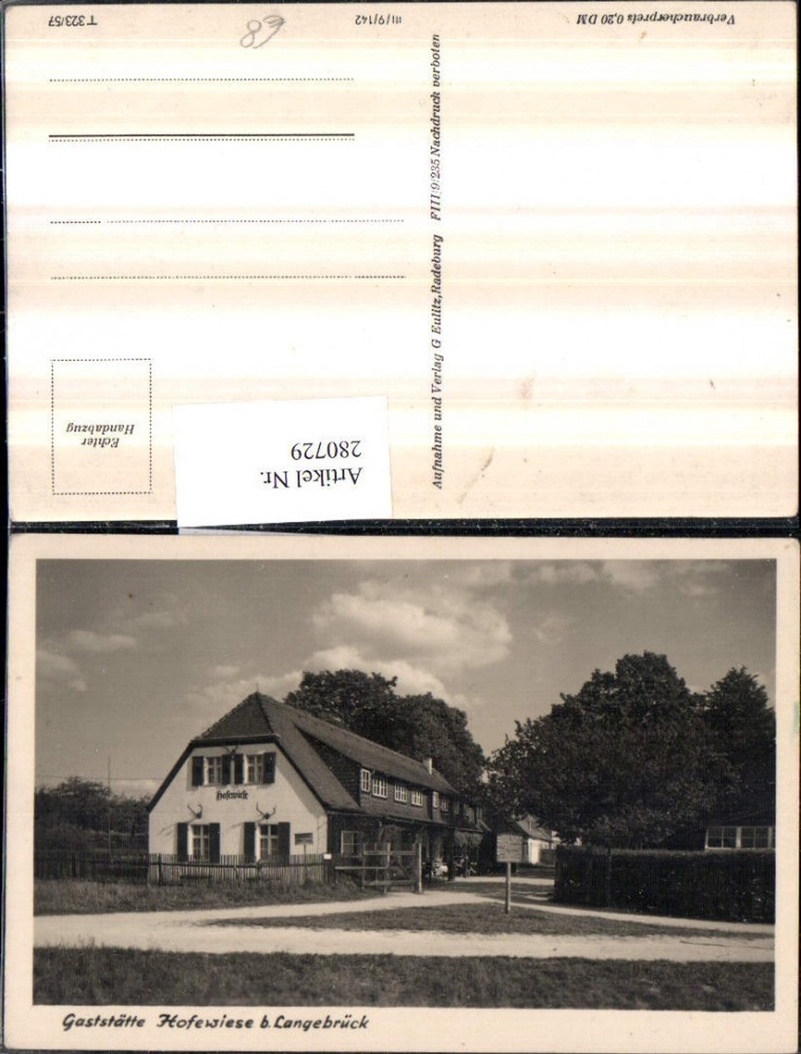 280729,Gaststätte Hofewiese b. Langebrück